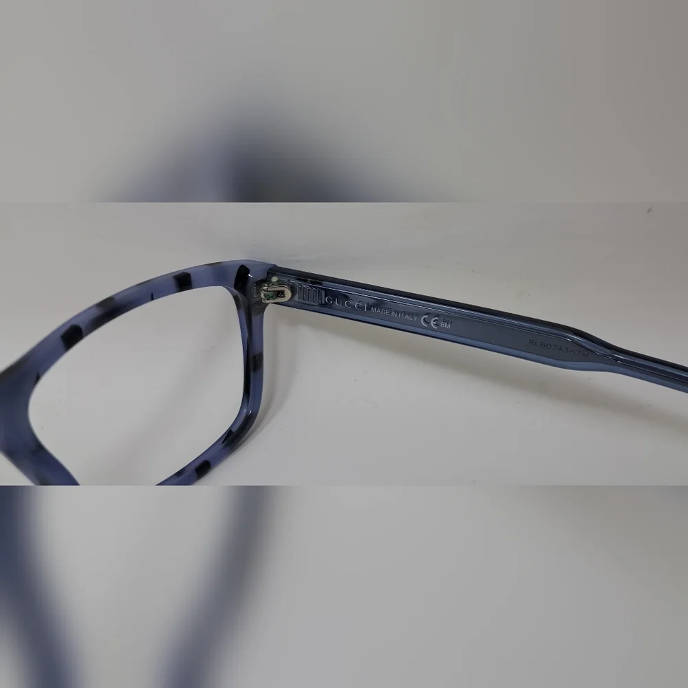 Gucci Eye  Glasses Frames Blue Black Italy Rectangle GG 3765 YV5 53mm 53-15-140 - Picture 5 of 16